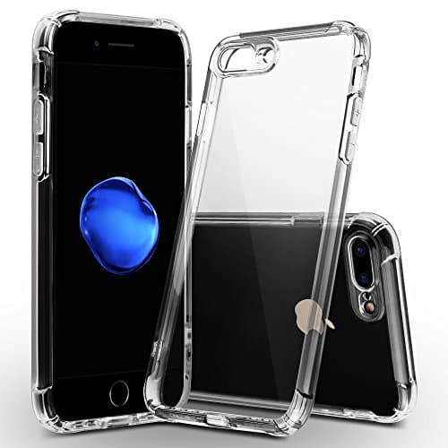 iPhone 7 Plus Case, Justtime Premium Crystal Clear Cover Case [Shockproof, Scratch Proof] TOP Quality Crystal drop-proof Case with Tempred Glass Coverfor Apple iPhone7 plus (Clear)