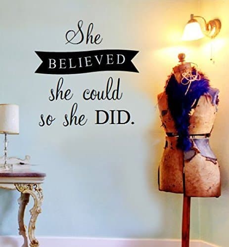 She Believed She Could So She Did - Vinyl Wall Decal, Sticker - Expression Avenue