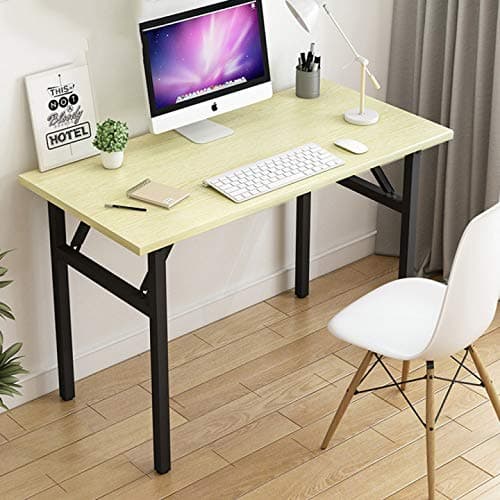 Table Computer desk, home writing desk, bedroom desk, foldable (A, 80cm x 40cm x 74cm)