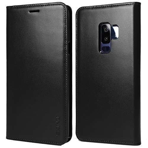 Galaxy S9 Plus Case, Galaxy S9 Plus Slim Wallet Premium Genuine Leather ID Card Slots Case Wallet Card Storage [Wallet Case] For Galaxy S9 Plus - Black