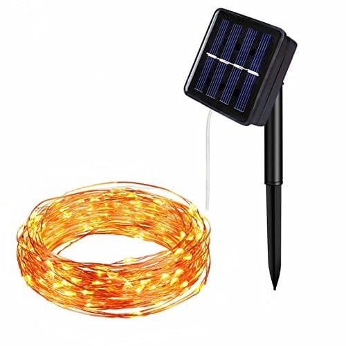 Solar String Lights 100 LED Copper Wire Outdoor Fiary Lights Waterproof Decorative for Bedroom, Patio, Lawn and Garden,Wedding, Party