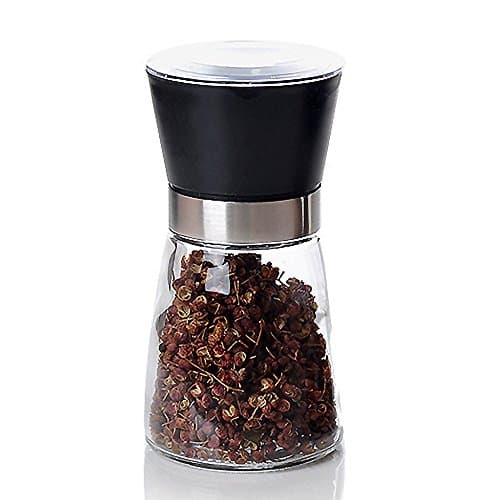 Pepper Grinders Set with Adjustable Coarseness Black