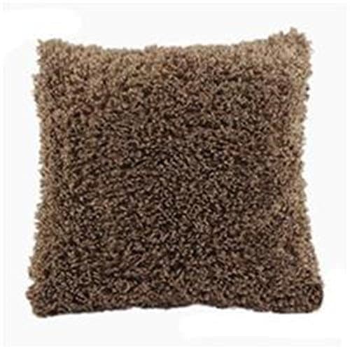 1PC Luxury Plush Soft Solid Fur Feather Cushion Pillow Cover Case Elegant Case Bed Home Room Supplies brown