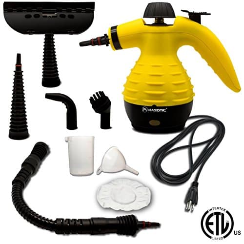 Steam Cleaner, Kasonic Multi-Purpose Handheld Pressurized, High Pressure | High Power | ALL IN ONE | ETL LISTED | Safety Auto Shut-Off Protection Button, Removes Stains/Grease/Mold