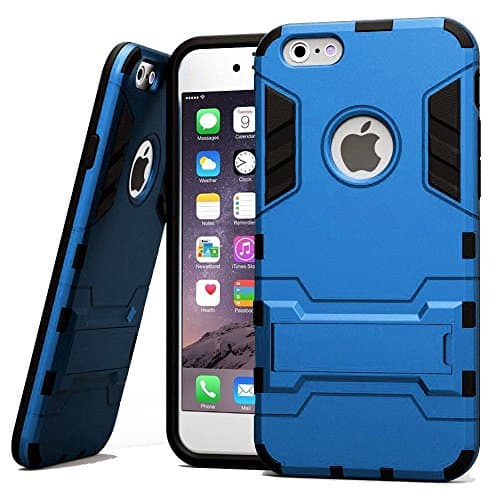 iPhone 6S plus Case, Ovis Shockproof Rugged Hybrid Rubber Hard Cover Case for iPhone 6S plus 5.5" - Blue