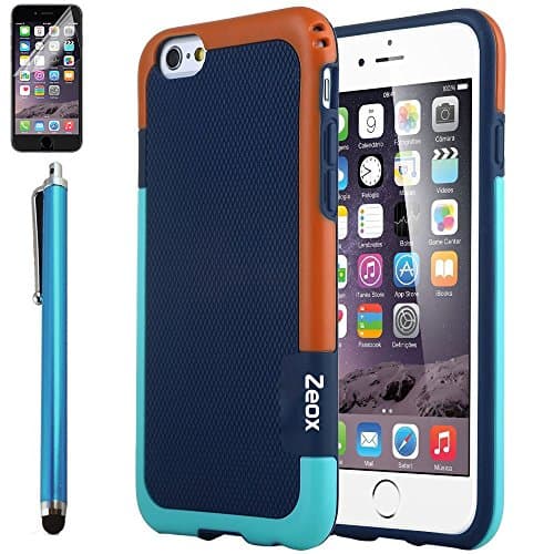 iPhone 6S Case, iPhone 6 Case Zeox [Slim Fit] Protective Armor Defending Case for iPhone 6S/iPhone 6 (4.7-Inch)-iPhone 6S Cover with Shock Absorptive Hard Back Case- Navy Blue