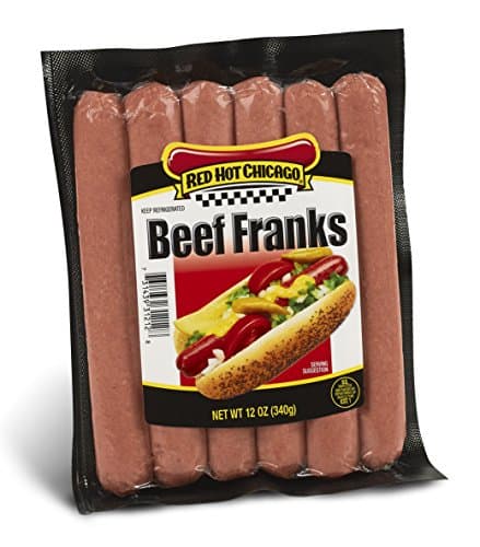 Red Hot Chicago Beef Franks 9 lbs. 72 count