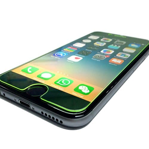 D&P [Neon Edge Series] Iphone 6 Plus 6s Plus Tempered Glass Screen Protector [Cool Green ] +Matt Film for Back, Eyesight Protection, Olephobic Coating, 9h Hardness, Invisible Shield [1+1 Pack]
