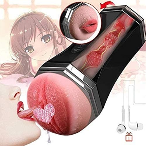 Vibr?te 2 Hole Aircr?ft Cup for Man 3D V*?Gin? Sucking 8 Modes Vigina Blowjob Vibr?ting Deep Throat Oral Six M?s-t?rbat?r for Man