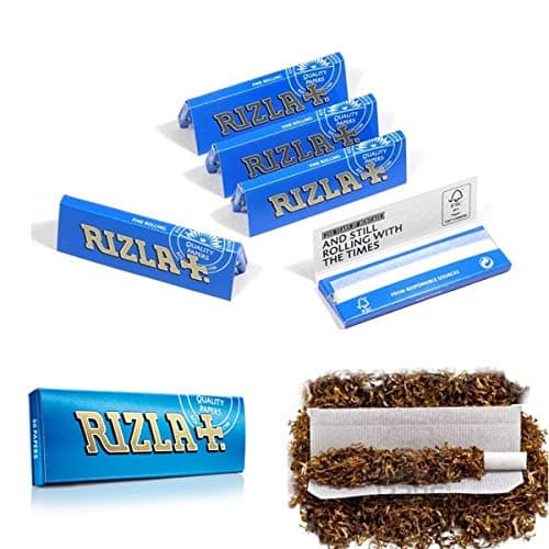 RIZLA Blue Standard Papers 5 Booklets Thin Paper for Perfect Fine Rolling Free Delivery