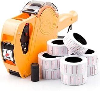 ABN Finest Price Gun for Shop with Ink Roller, 11000 Label Stickers (Yellow)