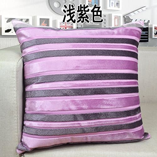Ling @ Creative Individuality Throw Pillow Case Decorative Pillows Cushions For Comfortable Sofa Bed Car Idyllic Cotton,Light Purple Velvet Platform,50X70Cm Kit + Pillow