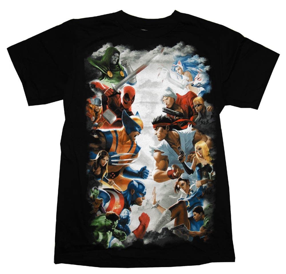 Marvel vs Capcom 3 Capcom Gods Mens T-Shirt Black (S)