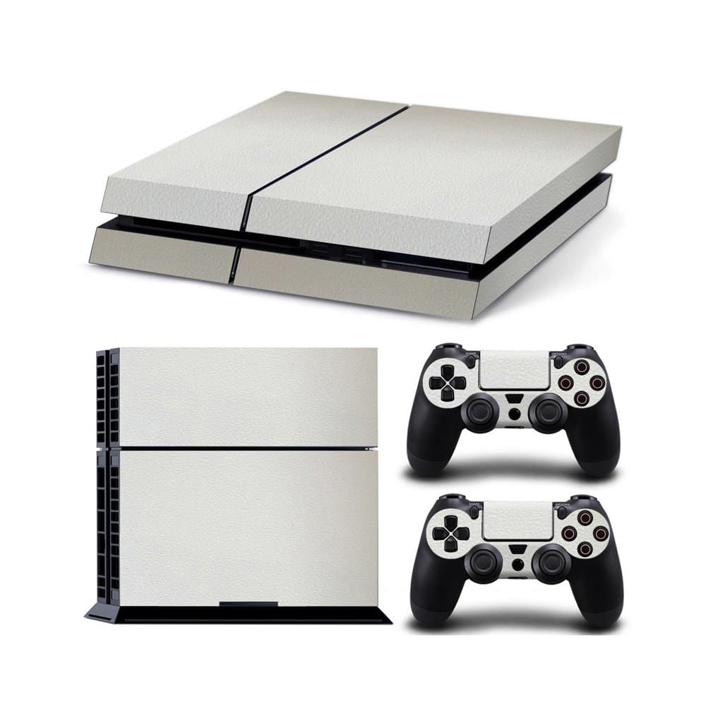 Gam3Gear Vinyl Sticker Pattern Decals Skin for PS4 Console & Controller (NOT PS4 Slim / PS4 Pro) - Leather White