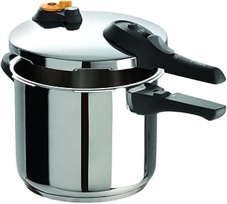 T-Fal Stainless Steel Dishwasher Safe PFOA-free Pressure Cooker Cookware (6.3-Quart, Silver)