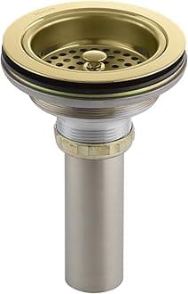KohlerK-8801-PB Duostrainer Sink Strainer, Vibrant Polished Brass