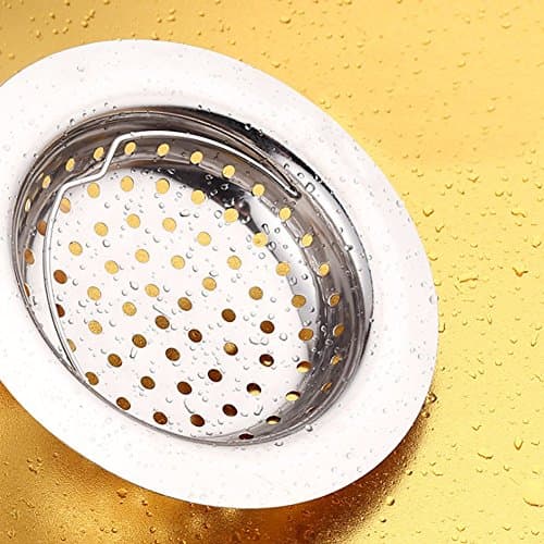 Yannic 2PCS Kitchen Garbage Sink Strainer Wide Rim 4.3" Diameter