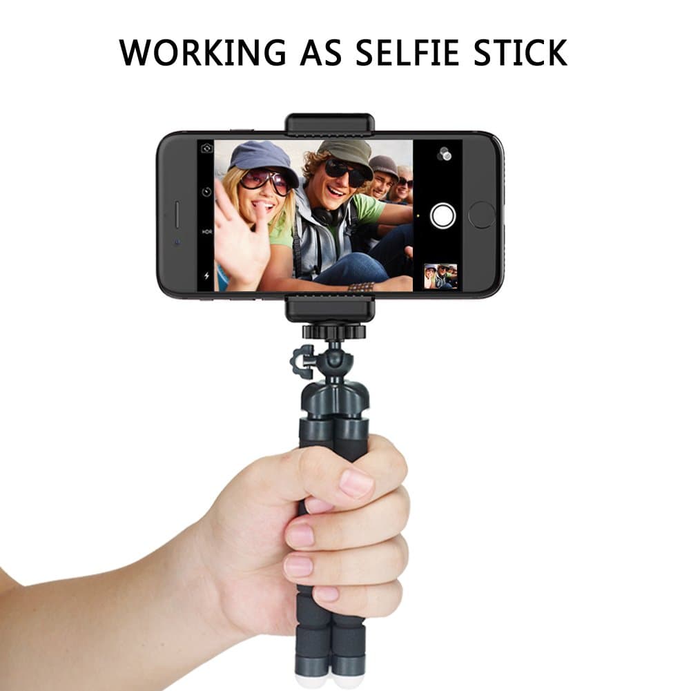 Phone Tripod,Flexible Tripod with Wireless Remote Shutter for iPhone & Android,Mini Tripod for Camera and GoPro