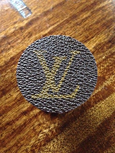 Universal cell phone holder covered in authentic repurposed Louis Vuitton canvas