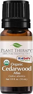 Plant Therapy USDA Certified Organic Cedarwood Atlas Essential Oil. 100% Pure, Undiluted, Therapeutic Grade. 10 ml (1/3 oz). by Plant Therapy Essential Oils