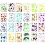 Pulaisen Journal Stencils Plastic Planner Templates with Different Design for Scrap Booking Notebook Diary Drawing Card Journaling DIY Craft etc,24 Pack (A5)