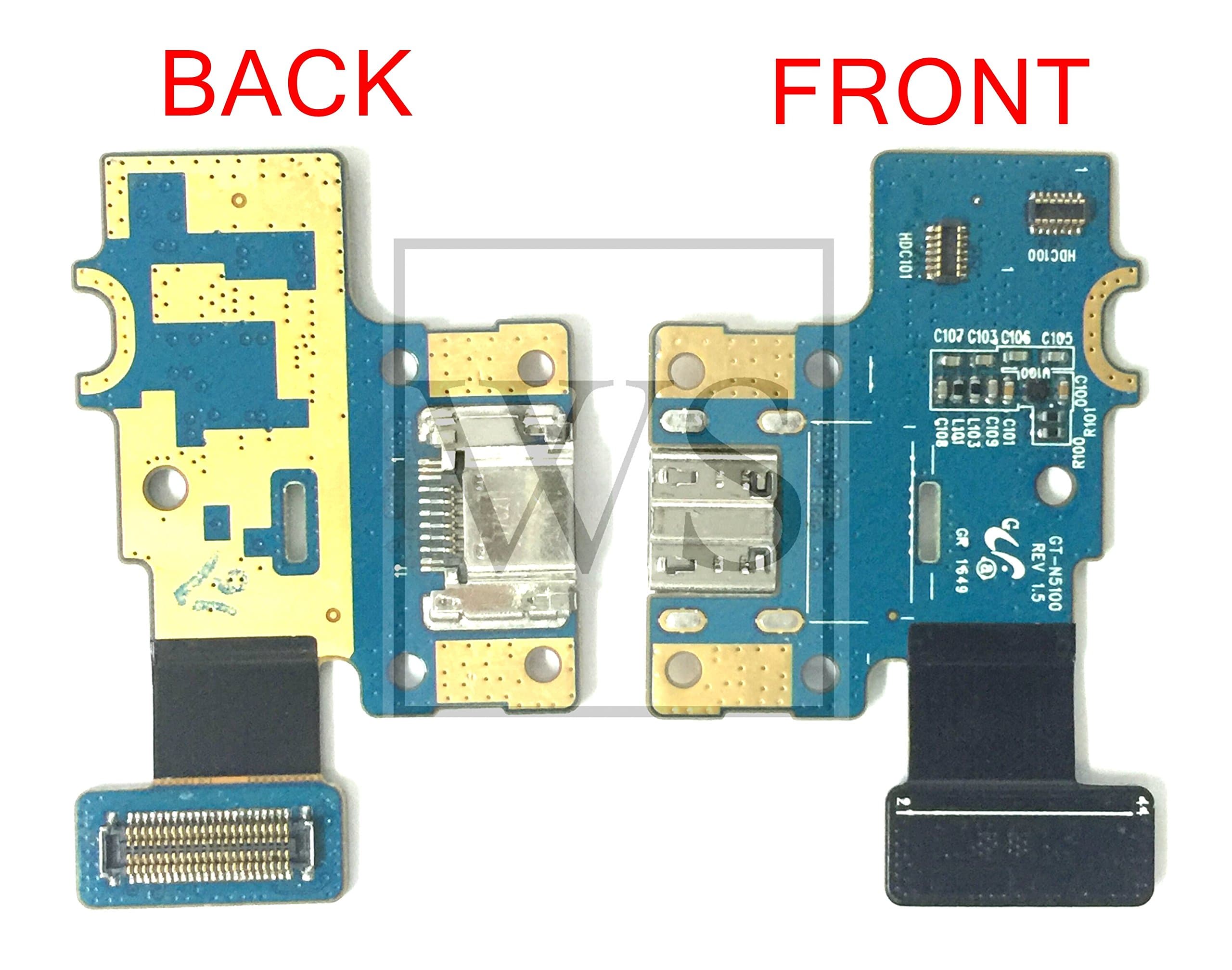 Walking Slow- Compatible Charging Port Flex Cable Dock Connector USB Port Replacement for Samsung Galaxy Note 8.0" Tablet GT-N5100 N5110 (SGH-i467 (N5100 AT&T Version))