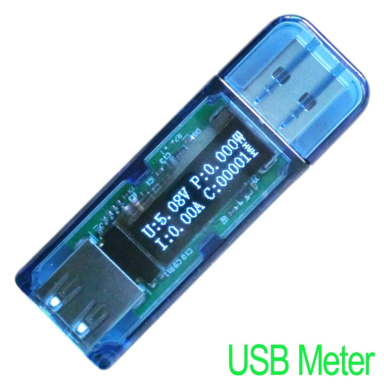 EFORBEST OLED USB Detector Voltmeter Current Power Capacity Tester, Mini USB Meter Measurement Range: DC 0.00-3.00 A; DC 3.70-13.0 V; 0-99999mAh; 0-30.00W