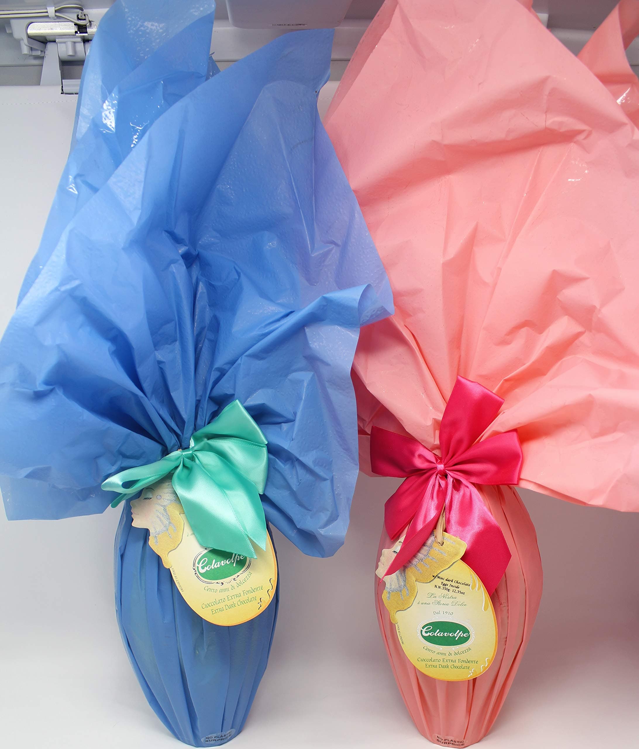 Colavolpe - (2 PACK) Gorgeously Wrapped Large Chocolate Easter Egg - Chocolate from Italy - Surprise Inside - 350 grams