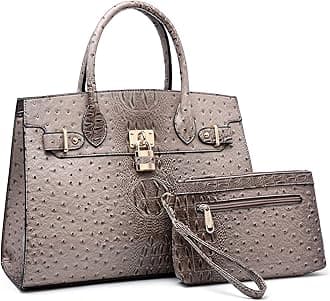 Women Handbags and Purses Ladies Shoulder Bag Top Handle Satchel Tote Work Bag with Matching Clutch