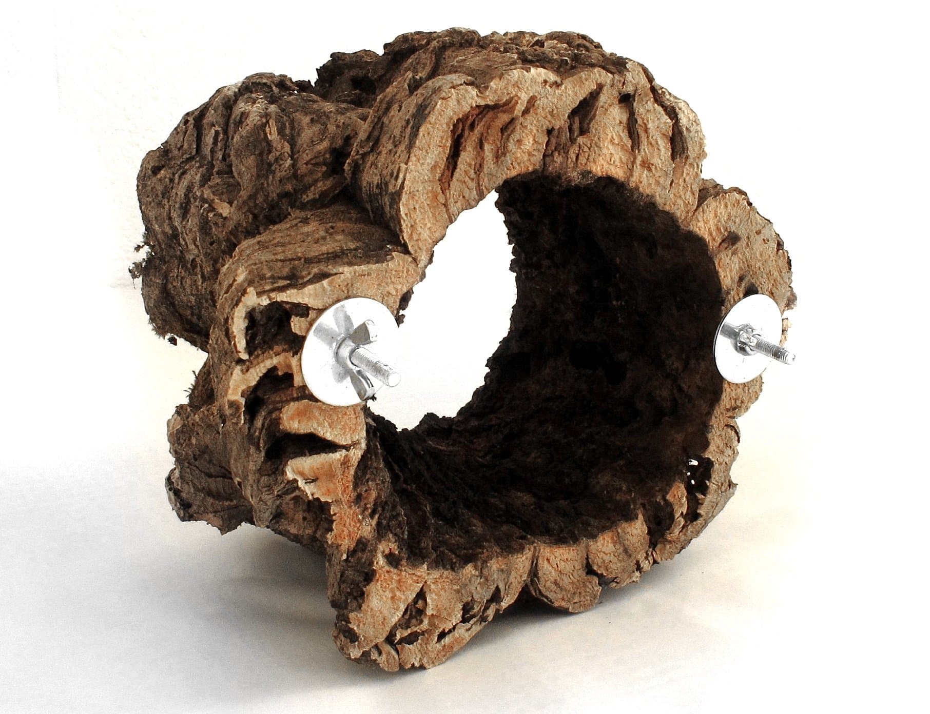 Here only: cork ring for sitting, nibbling, climbing, playing for all birds: budgerigar, cockatoos, parrot, canary and co, rodents and other small animals, purely natural, species-appropriate