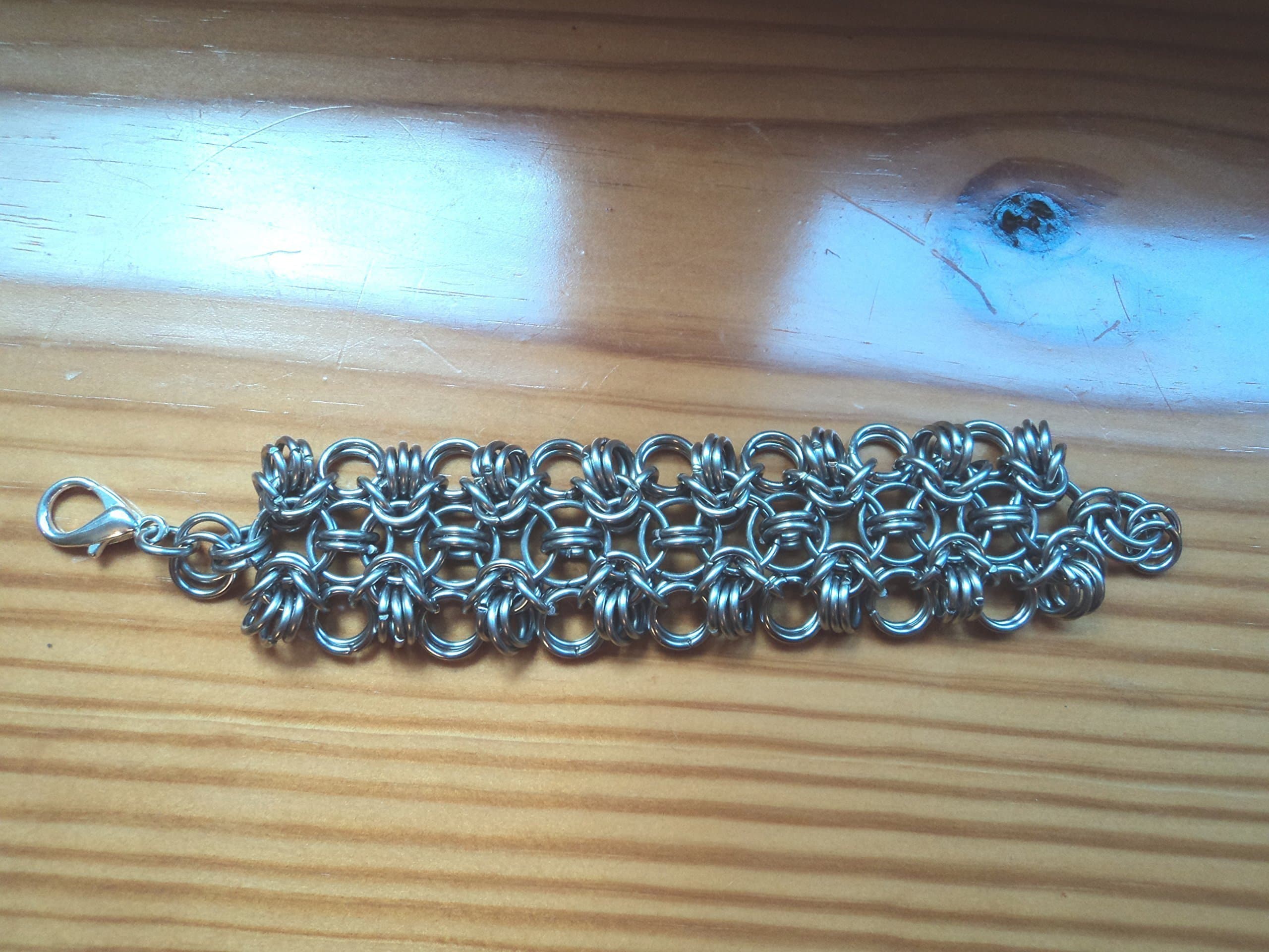 Rondo Style Cuff Chain Maille Bracelet 8"