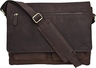 Leather Messenger Bag for Men & Women 14inch laptop Bag for Travel College Work - Handmade by LEVOGUE