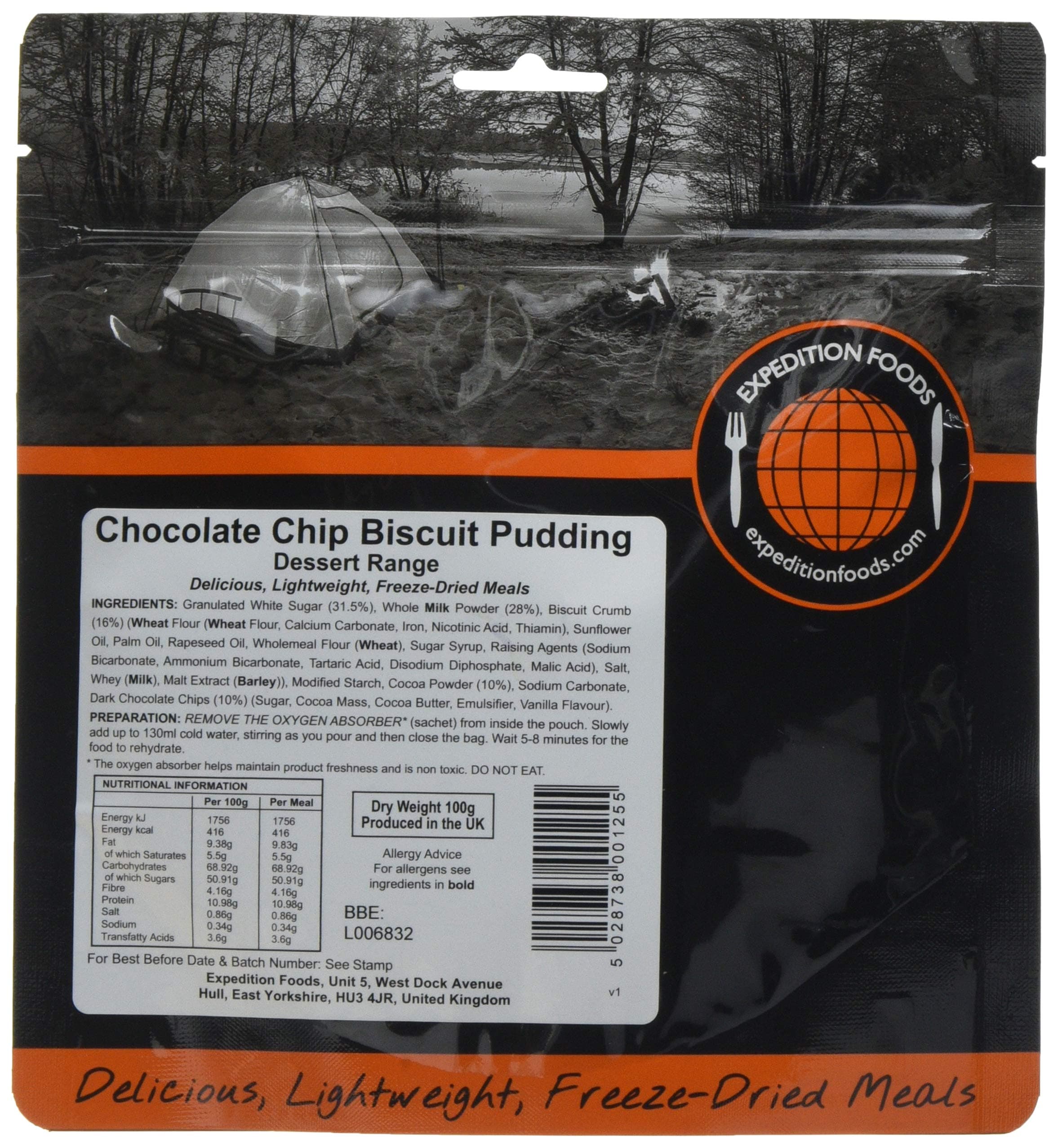 Expedition Foods Chocolate Chip Biscuit Pudding
