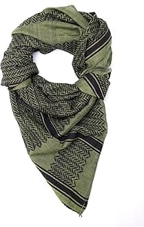 HirbawiPremium Arabic Scarf Cotton Shemagh Keffiyeh 47"x47" Arab Scarf Made in Palestine