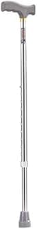 Aluminum Walking Stick for Old People, Adult Men/Women, Patients & Physically Challenged with Adjustable Height Strong Aluminium Body (Silver).