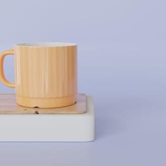 The Earth Store Handcrafted Orange Ceramic Fringe Microwave Safe Chai/Tea Cups Serving Tea Cups Set of 6 Ideal for Friends, Anniversary, Birthday (200) ML Each