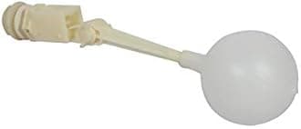 SHRUTI Water Cooler Adjustable ABS Ball Cock Float Valve 1/2" with 75mm PVC Round Ball White - BC 12,