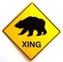 Bear XING Sign (Crossing Sign)