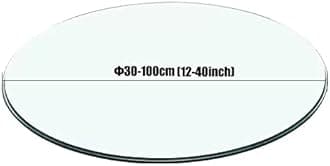 EMISOO Round Glass Table Top 30-100cm Clear Plate Glass Coffee Tables Top 1/4" Thick Tempered Glass Table Top Round Polished Edge Table Top Replacement (Size : 88cm/35inch)