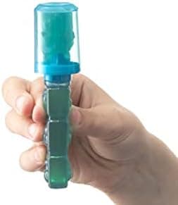 Zazers 6-Pack Candy Pops with Fruit Flavored Candy Gel - Blue and Pink Assorted Lollipop Suckers Party Favors - Christmas Stocking Stuffers.