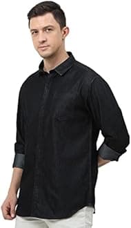 - Miraan Men's Cotton Regular Fit Casual Denim Shirt (SIGDENIMM)