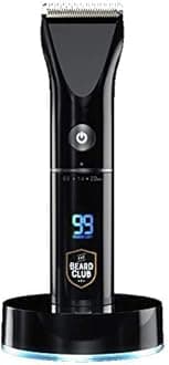 The Beard Club PT45 Beard & Hair Trimmer - Cordless Rechargeable High Power 7000 RPM - 8 Color Guides, 45 Unique Trim Lengths - Extra Sharp Mower Blades for Clean Cuts, Tool Free and Travel Ready
