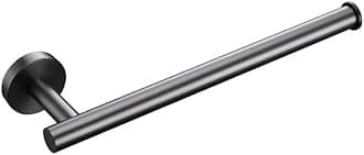 Stainless Steel Bathroom Accessories Hardware Set Towel Rack Toilet Roll Paper Holder Bar Hanger Hook Brushed Gunmetal Grey,Gunmetal Hook,China (Gumetal Towel Ring China)