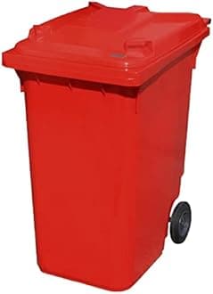 Red 360 ltr Wheelie Bin - Large Size Household Wheelie Bin (For Many Councils) - Tough & Durable - For All Your Outdoor Rubbish & Recycling - EN840 Certified & Tested