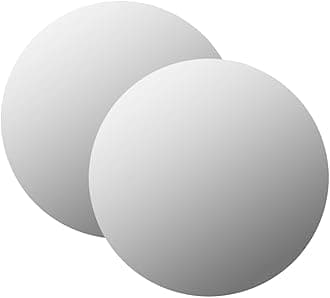 vidaXL 2 x Wall Mirrors Bedroom Mirror Living Room Mirror Living Room Mirror Dressing Mirror Home Interior 40 cm Round Glass