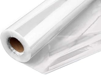Purple Q Crafts Clear Cellophane Wrap Roll 31.5 Inches Wide 1.2 Mil Thick Cellophane Roll for Baskets Gifts Flowers Food Safe Cello Rolls (Folded on 16" Roll - Unfolds to 31.5" Wide) (32" x50')