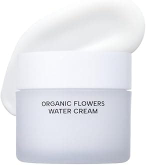 Organic Flowers Water Cream – 95.2% Organic, Water-Free Formula, Fermented Postbiotics for Deep Hydration, Soothing & Moisturising Care (50ml)