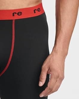 Real Essentials 5 Pack: Mens Compression Shorts - Quick Dry Performance Active Underwear (Available in Big & Tall)