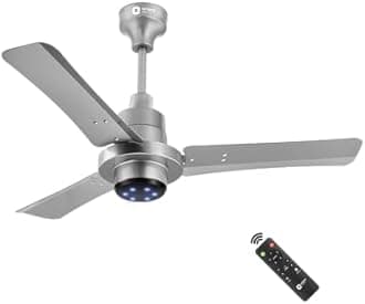 - I Tome Pro 900 mm BLDC Ceiling Fan with Remote | BEE 5-star rated Energy Saving Fan | 3-year warranty by Orient | (Space Grey)