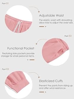 Haloumoning Girls' Sweatpants Soft Athletic Lounge Joggers Kids High Waist Casual Trousers Pants